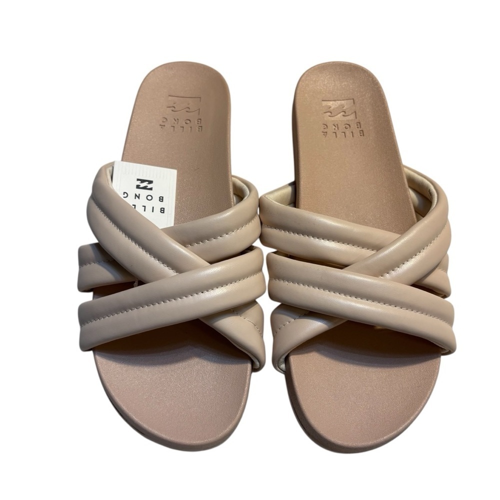 Sale! NWT Billabong Sandals Women's Serena Taupe Cross-Strap Comfy